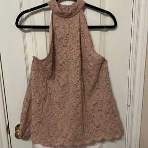 Altar’d State Halter Neck Top in Blush. Size Large